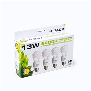 SUNBLASTER 13W CFL 6400K BULB 4 PACK #151 (4)