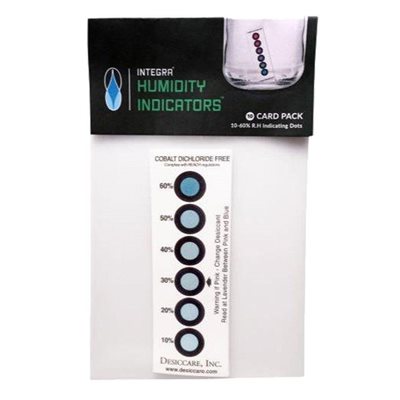 INTEGRA BOOST HUMIDITY INDICATOR CARDS 10%-60% (10)