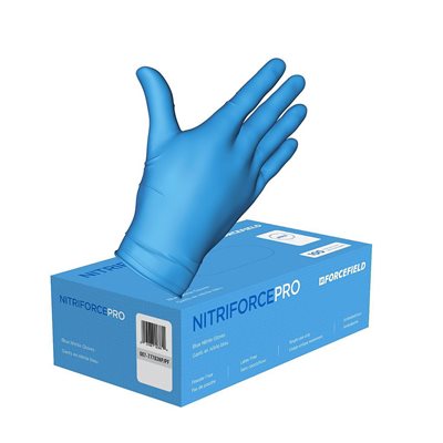 NITRIFORCE PRO BLUE NITRILE GLOVES SMALL 4ML (100)